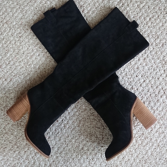 Mi.iM always a Saint Knee High Block Heel Boot black Size 5.5 - Picture 6 of 16